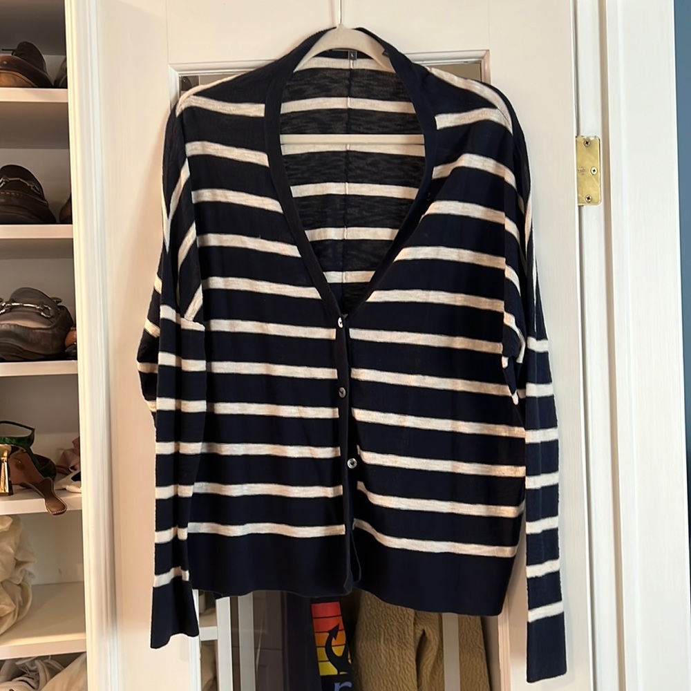 Vince lightweight button sweater, size large